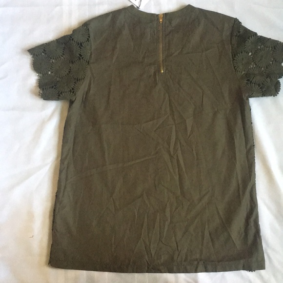 Plains and prints chive green boho embroidered top - Picture 3 of 3